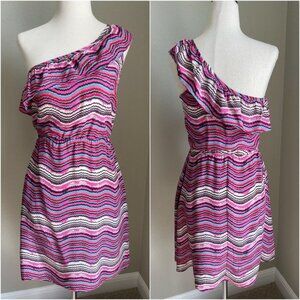 Hot Pink Striped Mini Dress | Bar III | XS